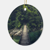 イドリジシンプルカ・スラブ川にかかる吊り橋 セラミックオーナメント (左)