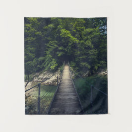 イドリジシンプルカ・スラブ川にかかる吊り橋 タペストリー