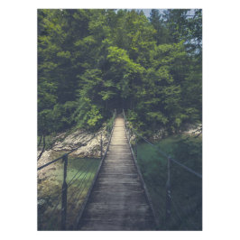 イドリジシンプルカ・スラブ川にかかる吊り橋 テーブルクロス