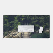 イドリジシンプルカ・スラブ川にかかる吊り橋 デスクマット (キーボード&マウス)