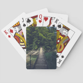 イドリジシンプルカ・スラブ川にかかる吊り橋 トランプ