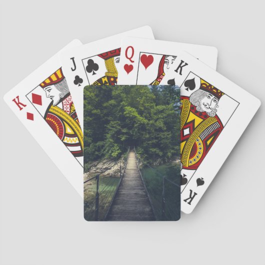 イドリジシンプルカ・スラブ川にかかる吊り橋 トランプ (裏面)