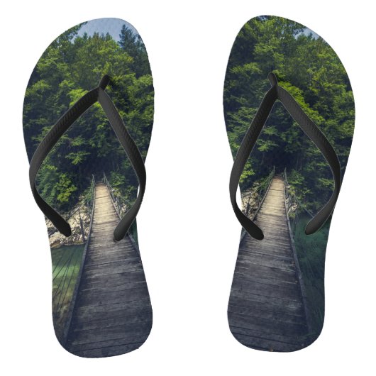 イドリジシンプルカ・スラブ川にかかる吊り橋 ビーチサンダル (ソール)