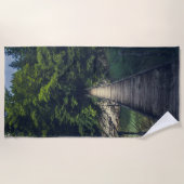 イドリジシンプルカ・スラブ川にかかる吊り橋 ビーチタオル (正面)