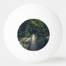 イドリジシンプルカ・スラブ川にかかる吊り橋 卓球ボール