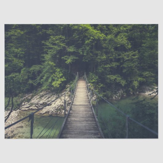 イドリジシンプルカ・スラブ川にかかる吊り橋 薄葉紙 (正面)