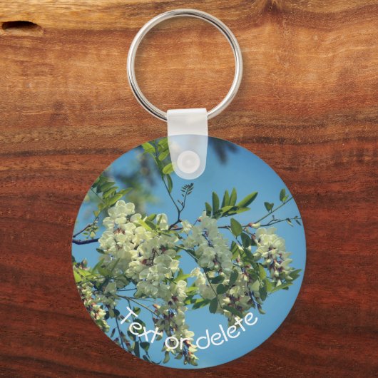 イナゴの花パーソナライズされた キーホルダー (正面)