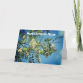 イナゴ花パーソナライズされた誕生日 カード (正面)