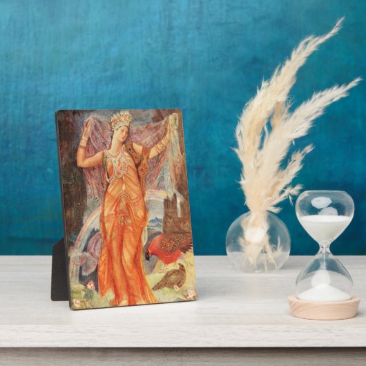 イナンナ/イシュタル異教のウィッカ信者女神の祭壇プラーク フォトプラーク (側面)