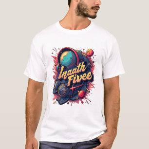 「イナート・ファイヴ」 – 未来的な宇宙・惑星芸術 Tシャツ