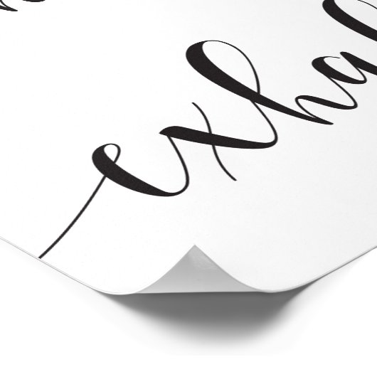 イナーレエクシェールヨガ瞑想モダンタイポグラフィ ポスター (角)