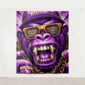 イニカル不機嫌ゴリラ タペストリー (正面)