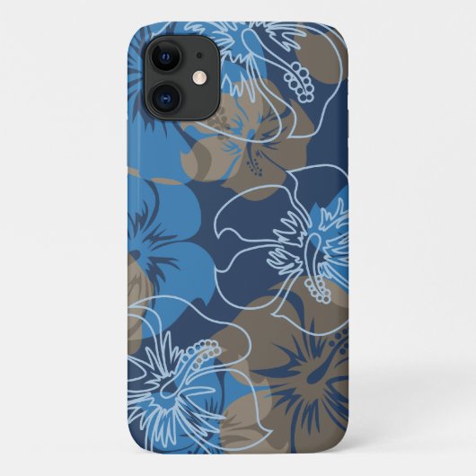 イニキポイントハワイアンハイビスカスフローラブルー Case-Mate iPhoneケース (裏面)