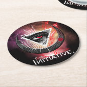 イニシアチブの目コズミック基本ラウンド紙コース ラウンドペーパーコースター (アングル)