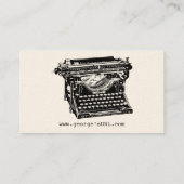 イニシャルおよびタイプライター 名刺 (裏面)