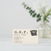 イニシャルおよびタイプライター 名刺 (スタンド正面)