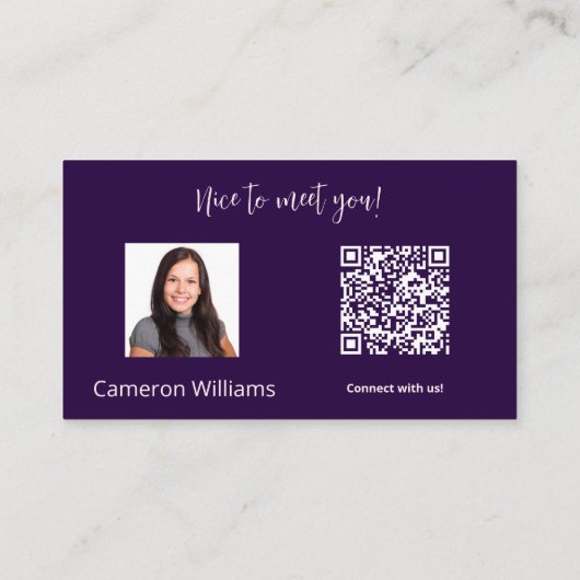 イニシャルお会いできて嬉しい!我々とつながれ!社会 名刺 (裏面)