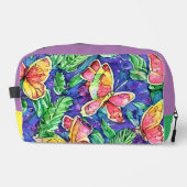 イニシャルかわいらし色と蝶の水色 ドップキット (正面)