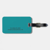 イニシャルが付いているかわいくガーリーなレトロの花 ラゲッジタグ (裏面横)