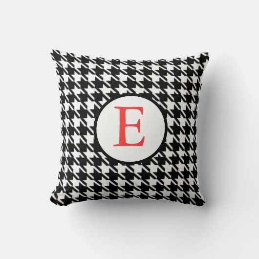 イニシャルが付いている千鳥格子のな枕 クッション (正面)