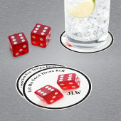 イニシャルで楽しい時転が間を過ごす ラウンドペーパーコースター