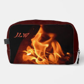 イニシャルで燃え上がる炎の写真 ドップキット (正面)