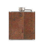 イニシャルとの旧式なレザールック フラスク (裏面)