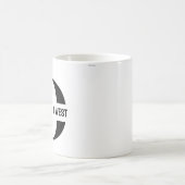 イニシャルと名パーソナライズされた前 コーヒーマグカップ (中央)