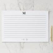 イニシャルと名前の個人署名スクリプトを並べて表示 ペーパーパッド (インサイチュ)