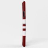 イニシャルと名前をストライプの白とブルゴーニュに追加 Case-Mate iPhoneケース (裏面/右)