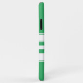 イニシャルと名前ストライプのを白と緑に追加 Case-Mate iPhoneケース (裏面/右)