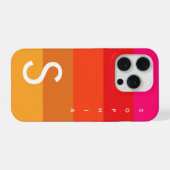 イニシャルと名前入りカラフルスマホケース iPhoneケース (裏面横)