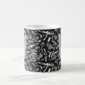 イニシャルと名前 U V W X Y Zを変更 - 車の部品 コーヒーマグカップ (中央)