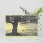 イニシャルのツリー-結婚式招待状 招待状 (スタンド正面)