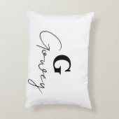 イニシャルのパーソナライズ心地よい アクセントクッション (裏面(縦))