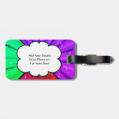 イニシャルの変更、名前の追加（削除）、ポップ・アートのArt Cloud ラゲッジタグ (裏面横)