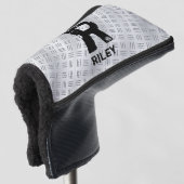 イニシャルの変更、名前の追加（削除）、市松模様にプレート、 ゴルフヘッドカバー (3/4 正面)