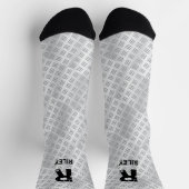 イニシャルの変更、名前の追加（削除）、市松模様にプレート、 ソックス (上部)