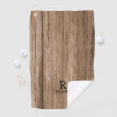 イニシャルの変更、名前の追加（削除）、木製壁板 ゴルフタオル (インサイチュ)