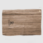 イニシャルの変更、名前の追加（削除）、木製壁板 ゴルフタオル (横)