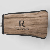 イニシャルの変更、名前の追加(削除)、木製壁板 ゴルフヘッドカバー (正面)