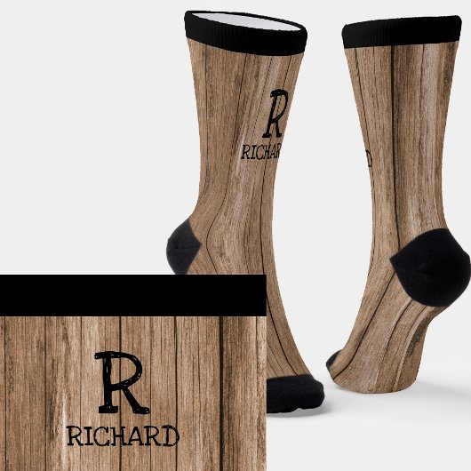 イニシャルの変更、名前の追加(削除)、木製壁板 ソックス