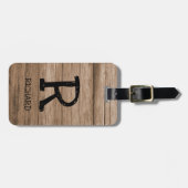 イニシャルの変更、名前の追加（削除）、木製壁板 ラゲッジタグ (正面横)