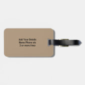 イニシャルの変更、名前の追加（削除）、木製壁板 ラゲッジタグ (裏面横)