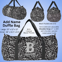 イニシャルの変更、名前の追加（削除）、自動車パーツ ダッフルバッグ