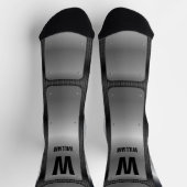 イニシャルの変更、名前の追加（削除）、銀色メタリック ソックス (上部)