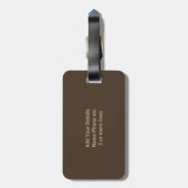 イニシャルの変更、名前の追加（削除）、錆びたギア ラゲッジタグ (裏面縦)