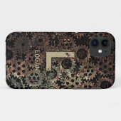 イニシャルの変更、名前の追加(削除)、錆びたギア Case-Mate iPhoneケース (裏面(横))