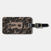 イニシャルの変更、名前の追加(削除)、Jazz Music ラゲッジタグ (正面横)