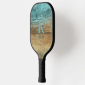 イニシャルの変更、名前の追加、抽象芸術サンド絵を描 ピックルボールラケット (左)